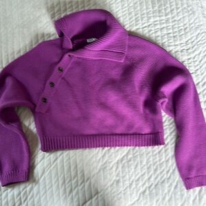 Purple Cropped Sweater